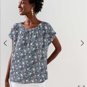 LOFT Floral Bar Back Top